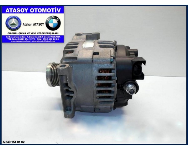 MERCEDES W169 A180CDI ŞARJ DİNAMOSU 6401540102 6401540202 6401540302 6401540402 6401540502 TG15C056 TG15C057 TG15C121 TG15C034 TG15C057B TG15C057C 14V 150A OM640